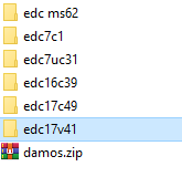 Damos EDC files